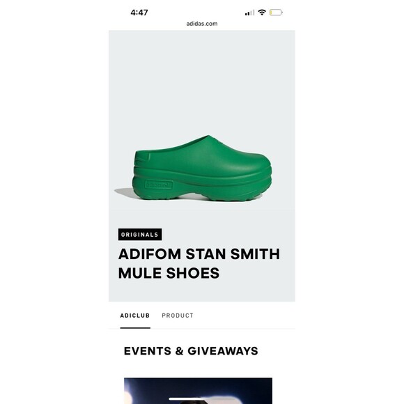 Women's Adidas Adifom Stan Smith Mule Shoes Clogs Green Sz 7 - Picture 8 of 10